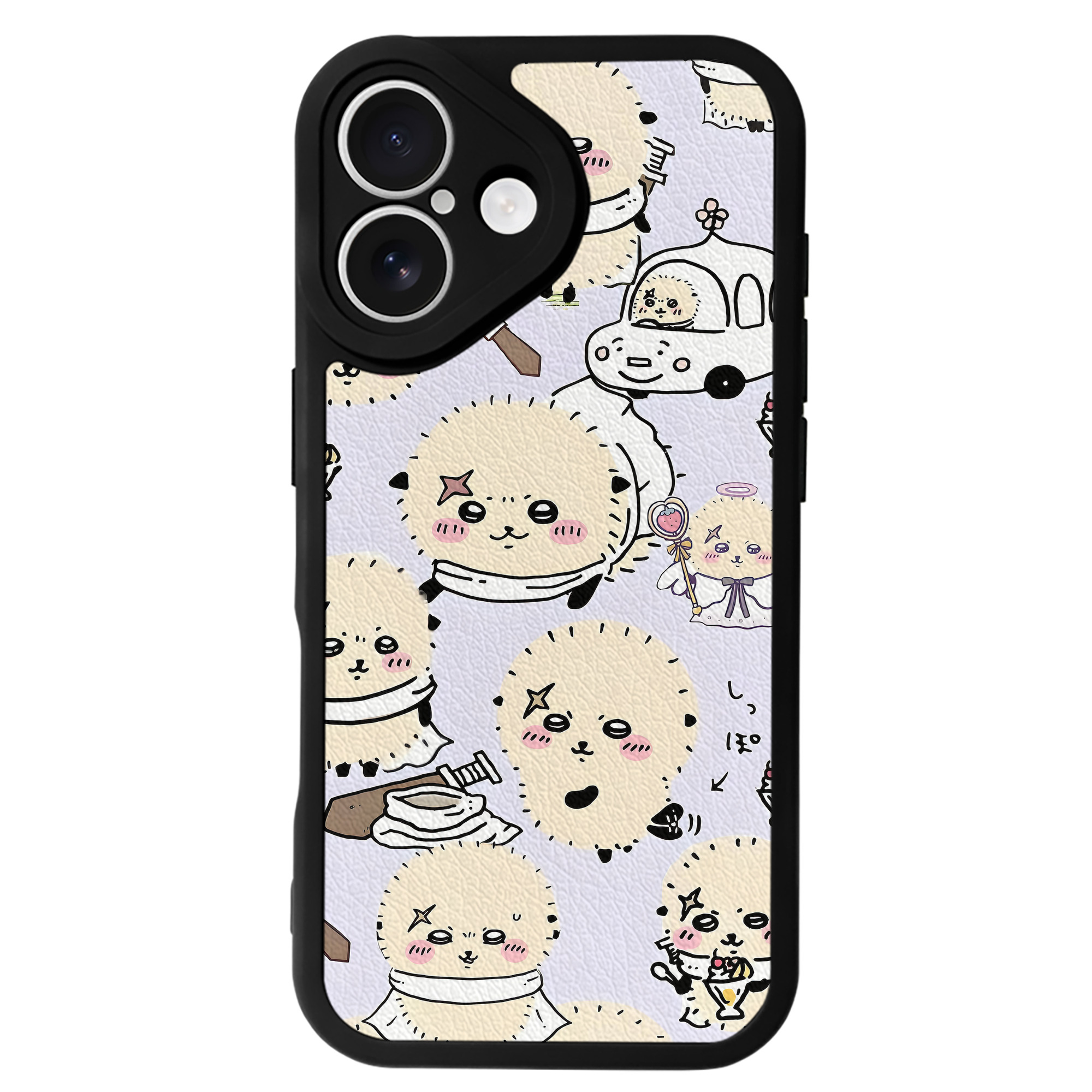 （画像用） ちいかわ Chii-kawa 【iPhone 16シリーズ対応】シリコンスマホケース（レザー調） 材質：シリコン